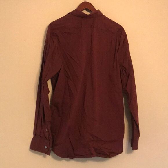 Express Men's Maroon Button Down Shirt - Size XL - Picture 6 of 6